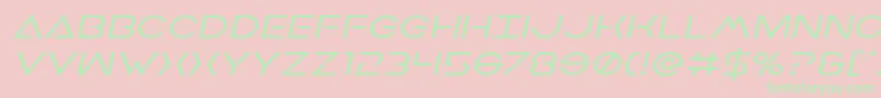 Earthorbiterexpandital Font – Green Fonts on Pink Background