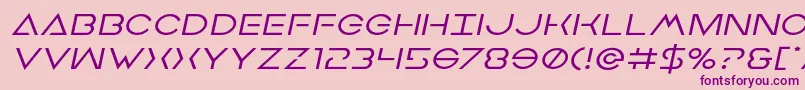 Earthorbiterexpandital Font – Purple Fonts on Pink Background