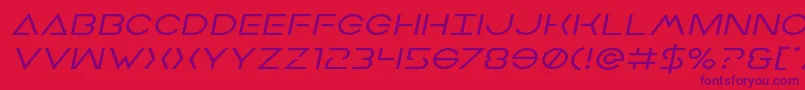 Earthorbiterexpandital Font – Purple Fonts on Red Background