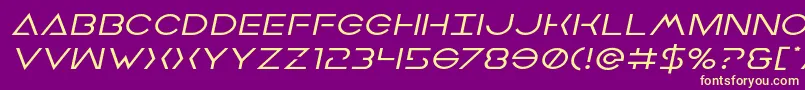 Earthorbiterexpandital Font – Yellow Fonts on Purple Background