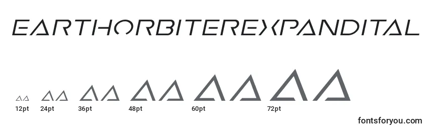 Earthorbiterexpandital Font Sizes