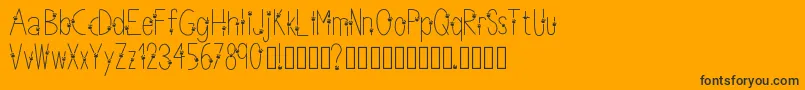 Thinpaws Font – Black Fonts on Orange Background