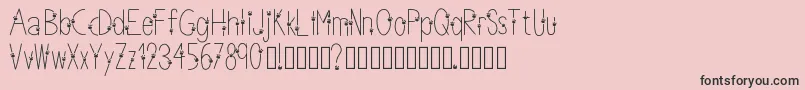 Thinpaws Font – Black Fonts on Pink Background