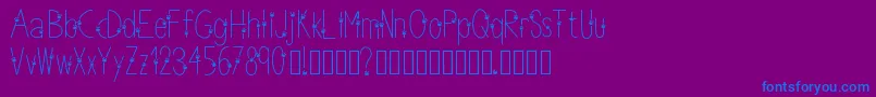 Thinpaws Font – Blue Fonts on Purple Background