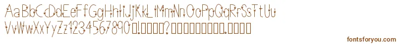 Шрифт Thinpaws – коричневые шрифты на белом фоне