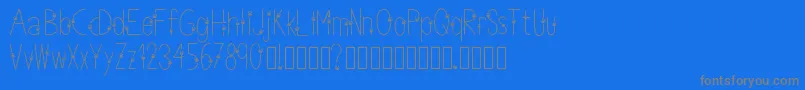 Thinpaws Font – Gray Fonts on Blue Background