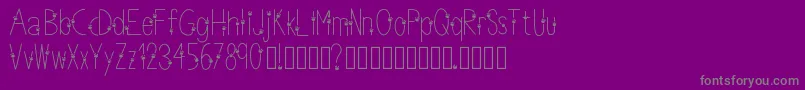 Thinpaws Font – Gray Fonts on Purple Background