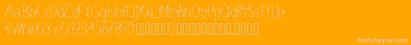 fuente Thinpaws – Fuentes Rosadas Sobre Fondo Naranja