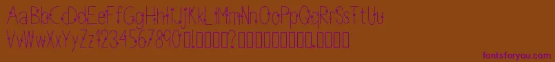 Thinpaws Font – Purple Fonts on Brown Background