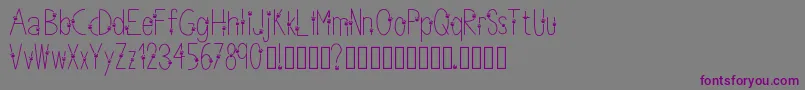 Thinpaws-fontti – violetit fontit harmaalla taustalla