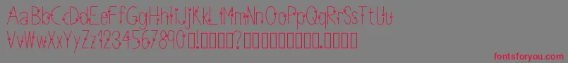 Thinpaws Font – Red Fonts on Gray Background