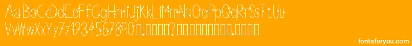 Thinpaws Font – White Fonts on Orange Background