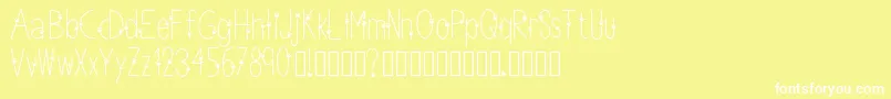 Thinpaws Font – White Fonts on Yellow Background