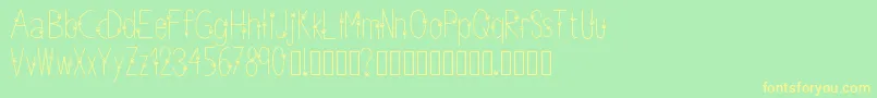 Thinpaws Font – Yellow Fonts on Green Background