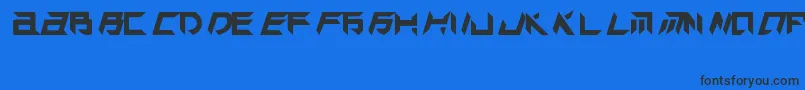 TekHedAggresive Font – Black Fonts on Blue Background