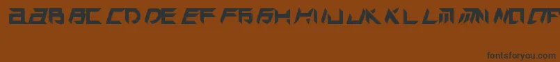 TekHedAggresive Font – Black Fonts on Brown Background