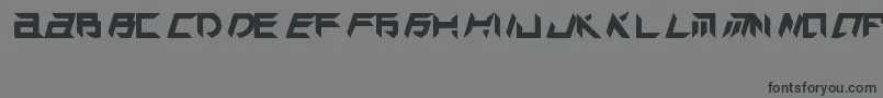 フォントTekHedAggresive – 黒い文字の灰色の背景
