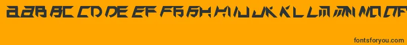 TekHedAggresive Font – Black Fonts on Orange Background
