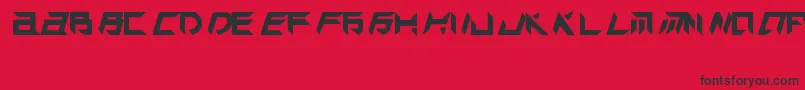 fuente TekHedAggresive – Fuentes Negras Sobre Fondo Rojo