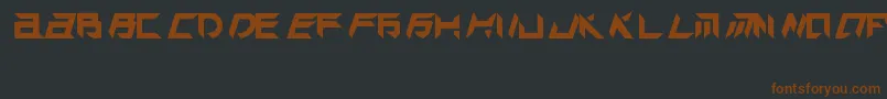 TekHedAggresive Font – Brown Fonts on Black Background
