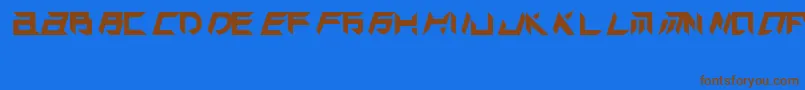 TekHedAggresive Font – Brown Fonts on Blue Background