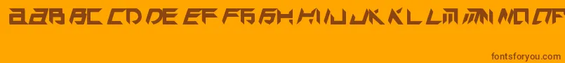 TekHedAggresive Font – Brown Fonts on Orange Background