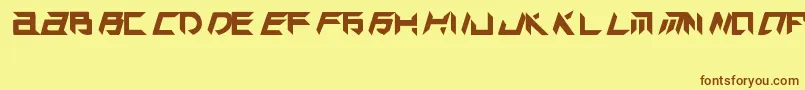 TekHedAggresive Font – Brown Fonts on Yellow Background