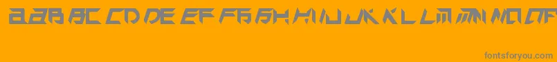 TekHedAggresive Font – Gray Fonts on Orange Background