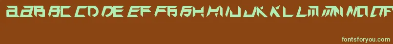 TekHedAggresive Font – Green Fonts on Brown Background
