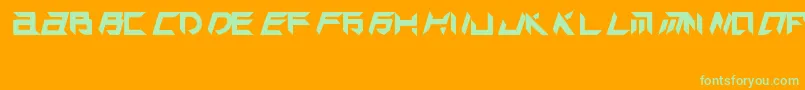 TekHedAggresive Font – Green Fonts on Orange Background