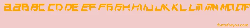 TekHedAggresive Font – Orange Fonts on Pink Background