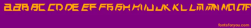 TekHedAggresive Font – Orange Fonts on Purple Background