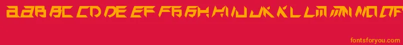 TekHedAggresive Font – Orange Fonts on Red Background