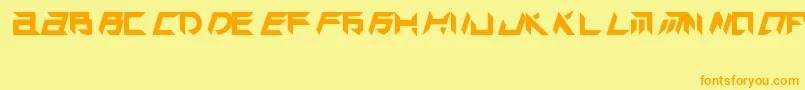 TekHedAggresive Font – Orange Fonts on Yellow Background