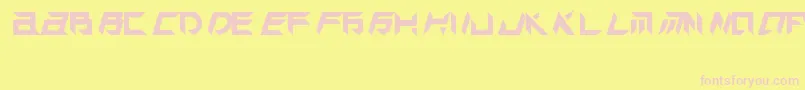 TekHedAggresive Font – Pink Fonts on Yellow Background