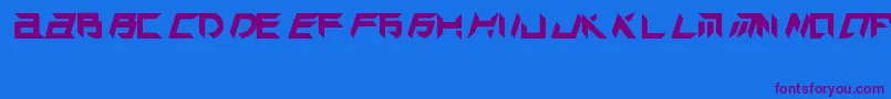 TekHedAggresive Font – Purple Fonts on Blue Background