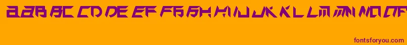 TekHedAggresive Font – Purple Fonts on Orange Background