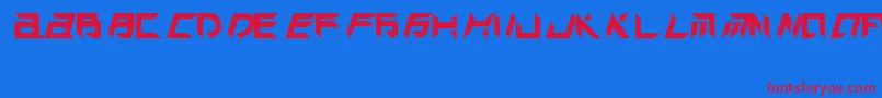 TekHedAggresive Font – Red Fonts on Blue Background