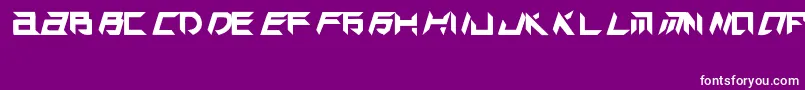TekHedAggresive Font – White Fonts on Purple Background