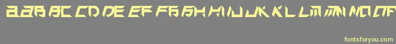 TekHedAggresive Font – Yellow Fonts on Gray Background