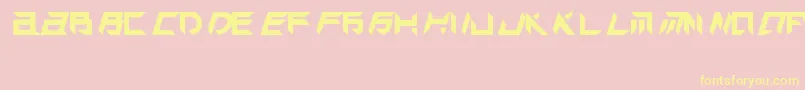 TekHedAggresive Font – Yellow Fonts on Pink Background