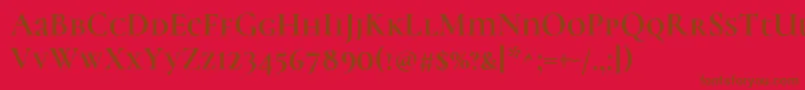 CormorantunicaseBold Font – Brown Fonts on Red Background