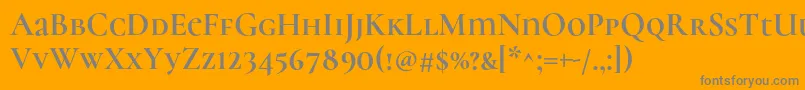 CormorantunicaseBold Font – Gray Fonts on Orange Background