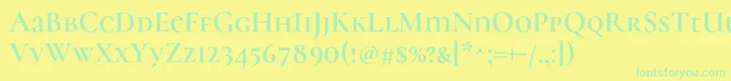 CormorantunicaseBold Font – Green Fonts on Yellow Background