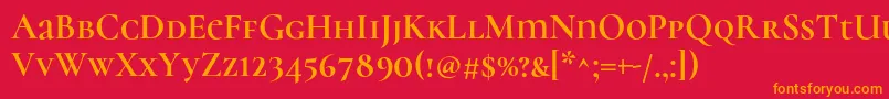 CormorantunicaseBold Font – Orange Fonts on Red Background
