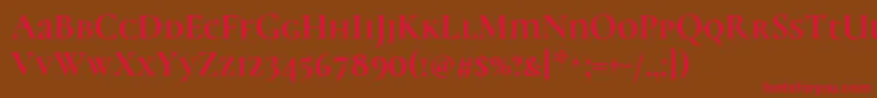 CormorantunicaseBold Font – Red Fonts on Brown Background