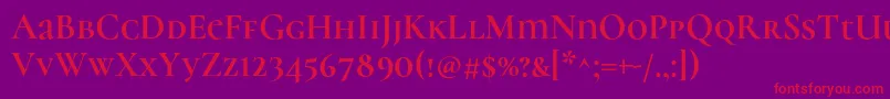 CormorantunicaseBold Font – Red Fonts on Purple Background