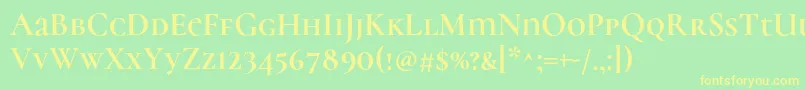 CormorantunicaseBold Font – Yellow Fonts on Green Background