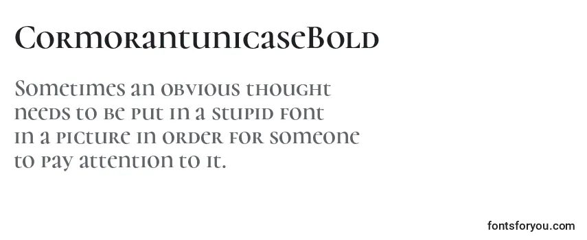 Review of the CormorantunicaseBold Font