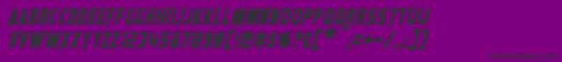 LaserRodItalic-fontti – mustat fontit violetilla taustalla